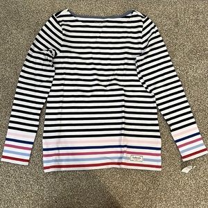 NWT Talbots Stripe Long Sleeve 100% Cotton